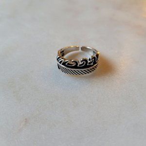 S925 Silver seawave adjustment ring